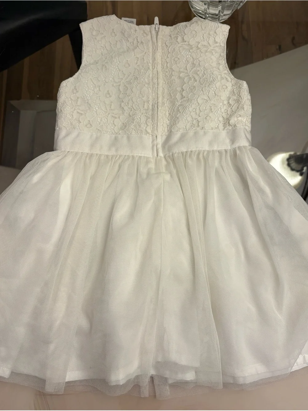 Carter's White Lace Tulle Bow Dress 24 months